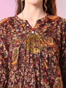 Ladies Flower Print Tunic Top