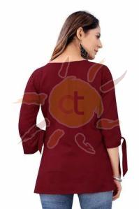 Ladies Maroon Tunic Top