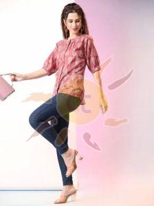 Ladies Hand Block Printed Cotton Tunic Top