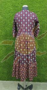 Ladies Maroon Printed Anarkali Kurti