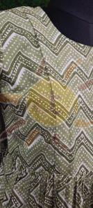 Ladies Pista Green Printed Anarkali Kurti