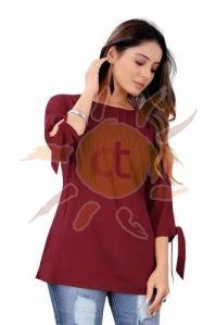 Ladies Maroon Tunic Top