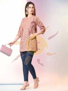 Ladies Rust Pink Tunic Top