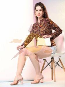 Ladies Full Sleeves Printed Tunic Top