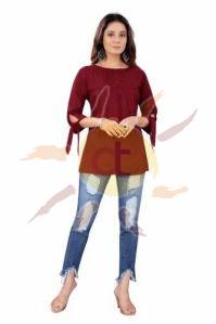 Ladies Maroon Tunic Top