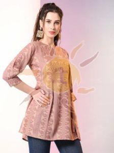 Ladies Rust Pink Tunic Top