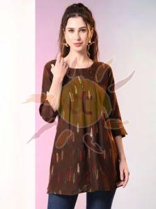 Ladies Brown Tunic Top