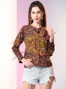 Ladies Full Sleeves Printed Tunic Top
