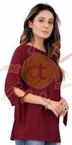 Ladies Maroon Tunic Top