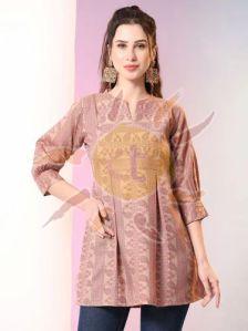 Ladies Rust Pink Tunic Top