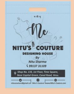 Nonwoven Printed D Designers and Tailors Cut Bags