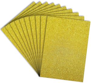 Golden A4 Size Glitter Paper Sheet