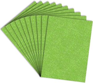 Light Green A4 Size Glitter Paper Sheet