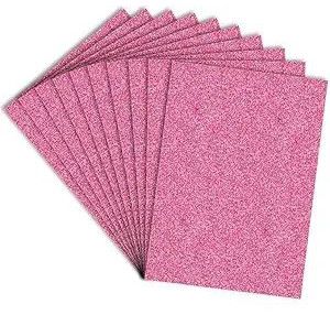 Light Pink A4 Size Glitter Paper Sheet
