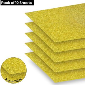 Golden A4 Size Glitter Paper Sheet