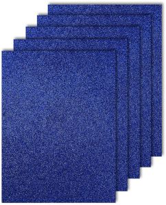 Navy Blue A4 Size Glitter Paper Sheet