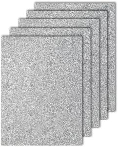 Silver A4 Size Glitter Paper Sheet