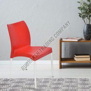 Nilkamal Novella Red Plastic Armless Chair