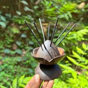 Coconut Shell Incense Stands