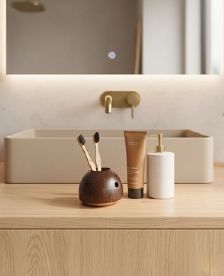 Coconut Shell Toothbrush Holder