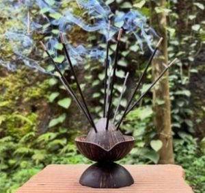 Coconut Shell Incense Stands