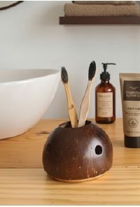 Coconut Shell Toothbrush Holder