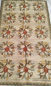 Floral Pattern Handmade Jute Rug