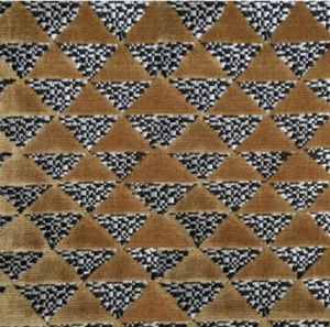Golden Triangle Pattern Handmade Wool Jute Rug