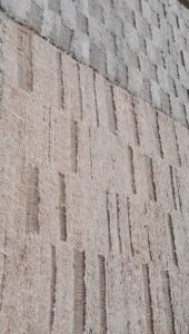 Pink Textured Stripe Handmade Wool Jute Rug