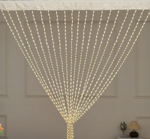 Creamy Wooden Beaded Curtain
