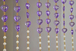 PVC Purple Beads Crystal Door Curtain