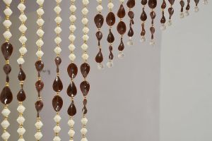 PVC Brown Beads Crystal Door Curtain