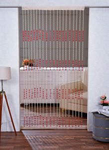 PVC Red Beaded Door Curtain