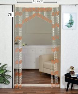 PVC Orange Beads Crystal Door Curtain