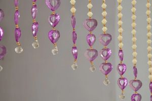 PVC Purple Beads Crystal Door Curtain
