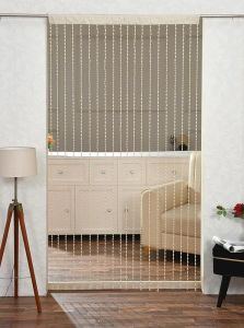 Creamy Wooden Beaded Curtain
