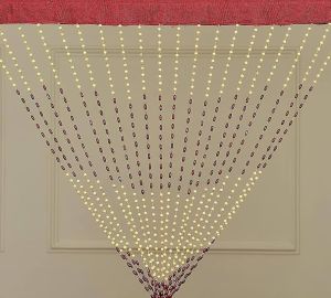 Maroon Wooden Beaded Curtain
