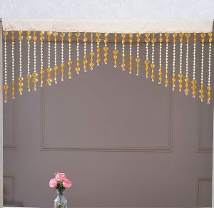 PVC Orange Beads Door Hanging Toran