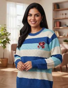 Cotton Knitted Women Sweater