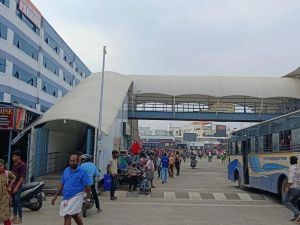 Tensile Walkway Covering Structure