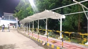 Tensile Walkway Covering Structure
