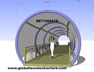Tensile Walkway Covering Structure