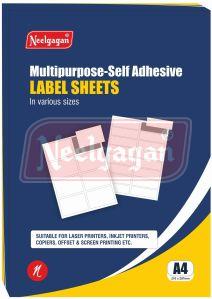 100 x143 x2mm Neelgagan A4 Self Adhesive Label