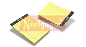 14.8x21.0cm Neelgagan Paper Cover Glue Bound Office Writing Pad