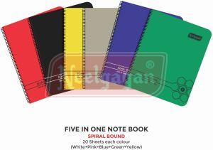 Neelgagan Five Colour In One Spiral Notebook