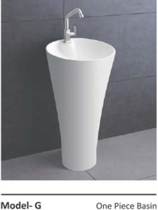 Floor Mount Ceramic One Piece Wash Basin