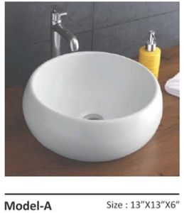 Round Ceramic Tabletop Wash Basin