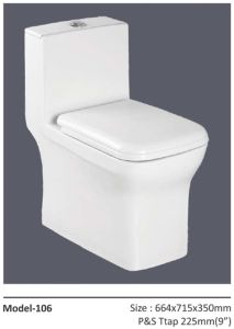 Square Ceramic Floor Mounted Western Toilet