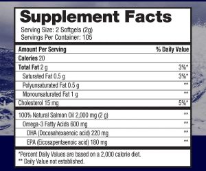 Pure Alaska Omega 3 Salmon Oil Capsules