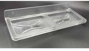 ABS Double Square Soap Dish